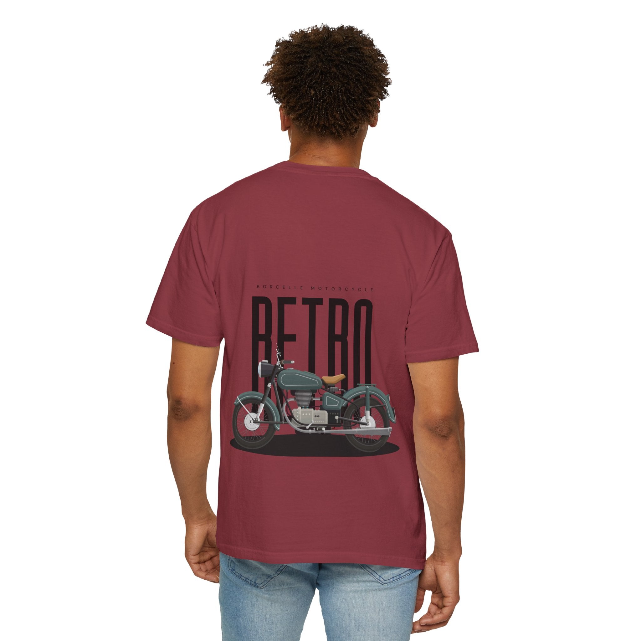 Retro Motorcycle Graphic T-Shirt - Male