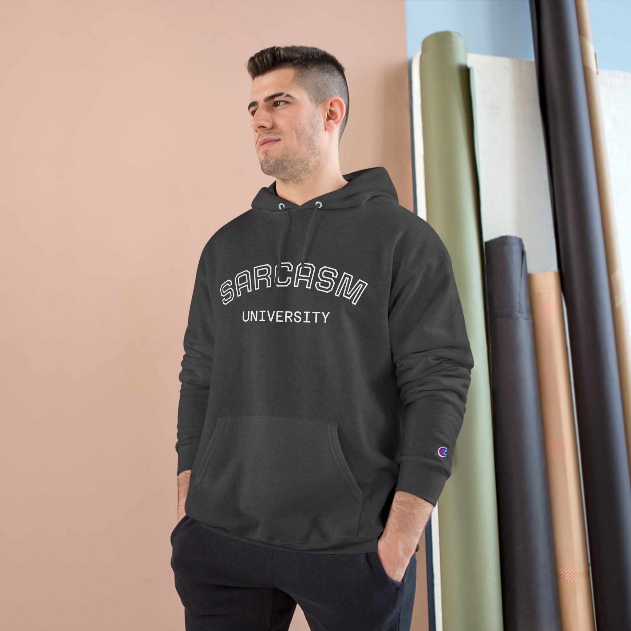 Sarcasm University Champion Hoodie - Male