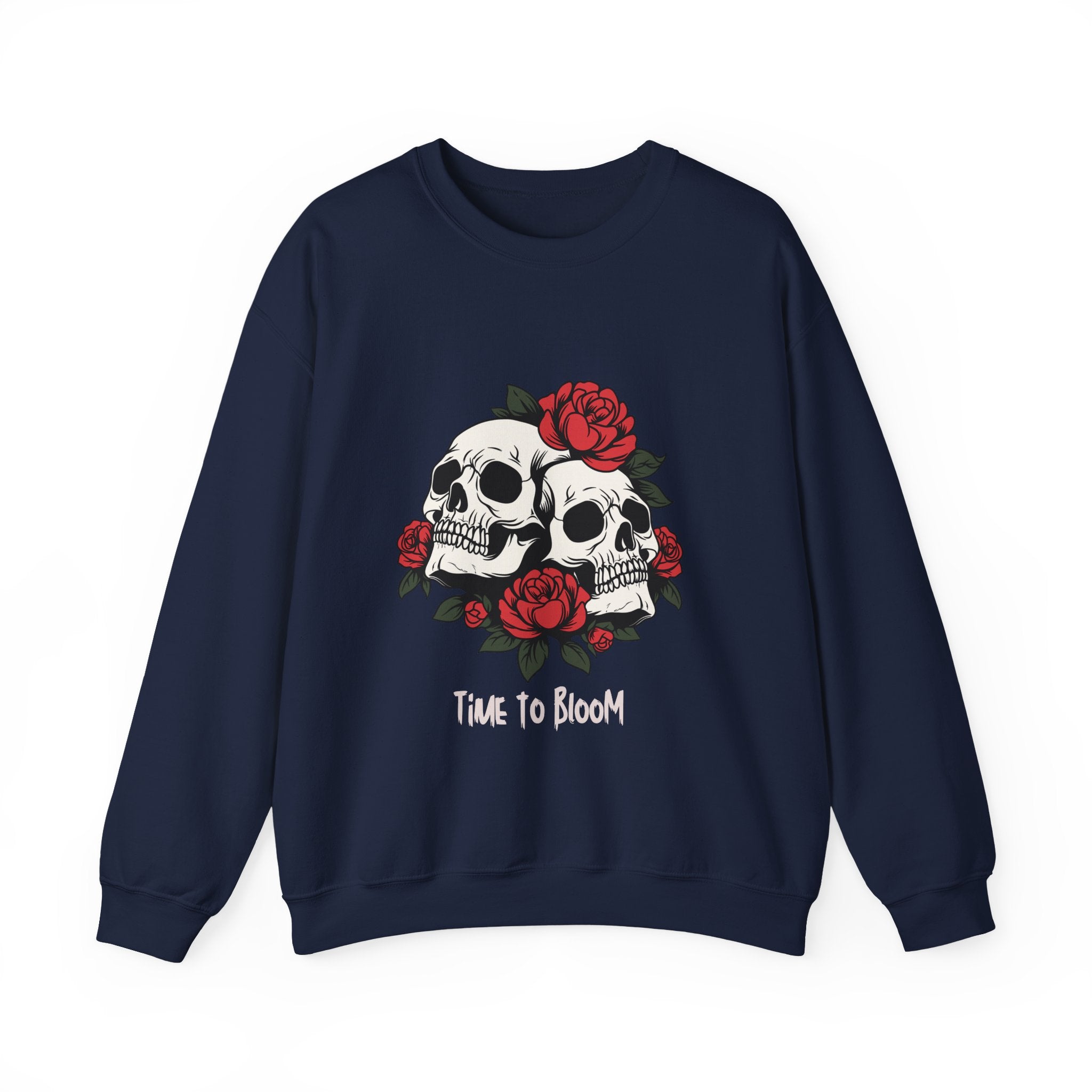 Time to Bloom Skull & Rose Women's Sweatshirt