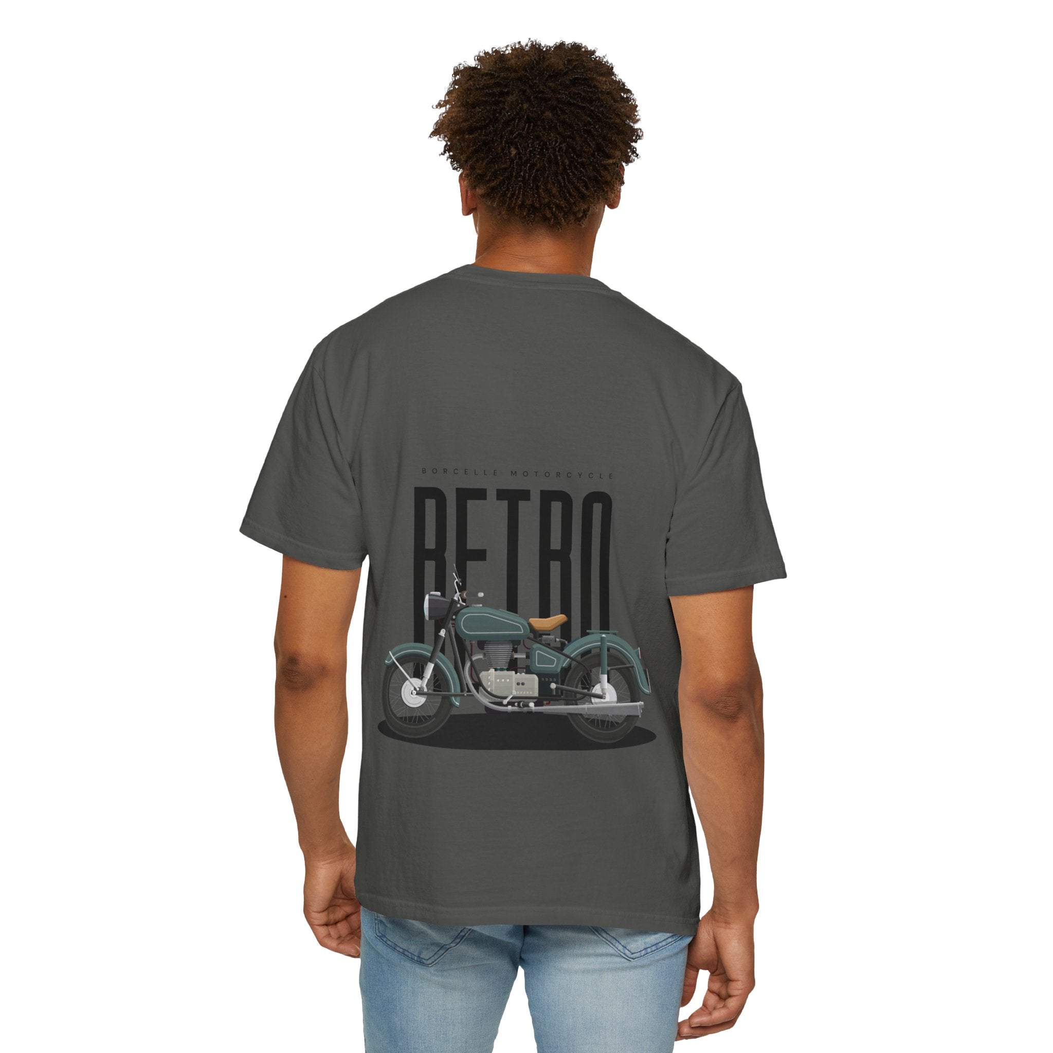 Retro Motorcycle Graphic T-Shirt - Male
