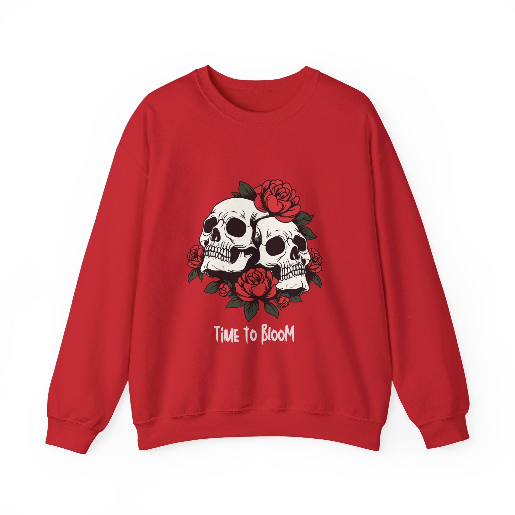 Time to Bloom Skull & Rose Women's Sweatshirt
