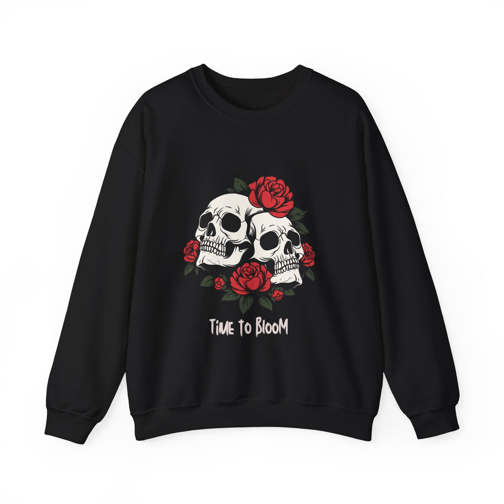 Time to Bloom Skull & Rose Sweatshirt- Male