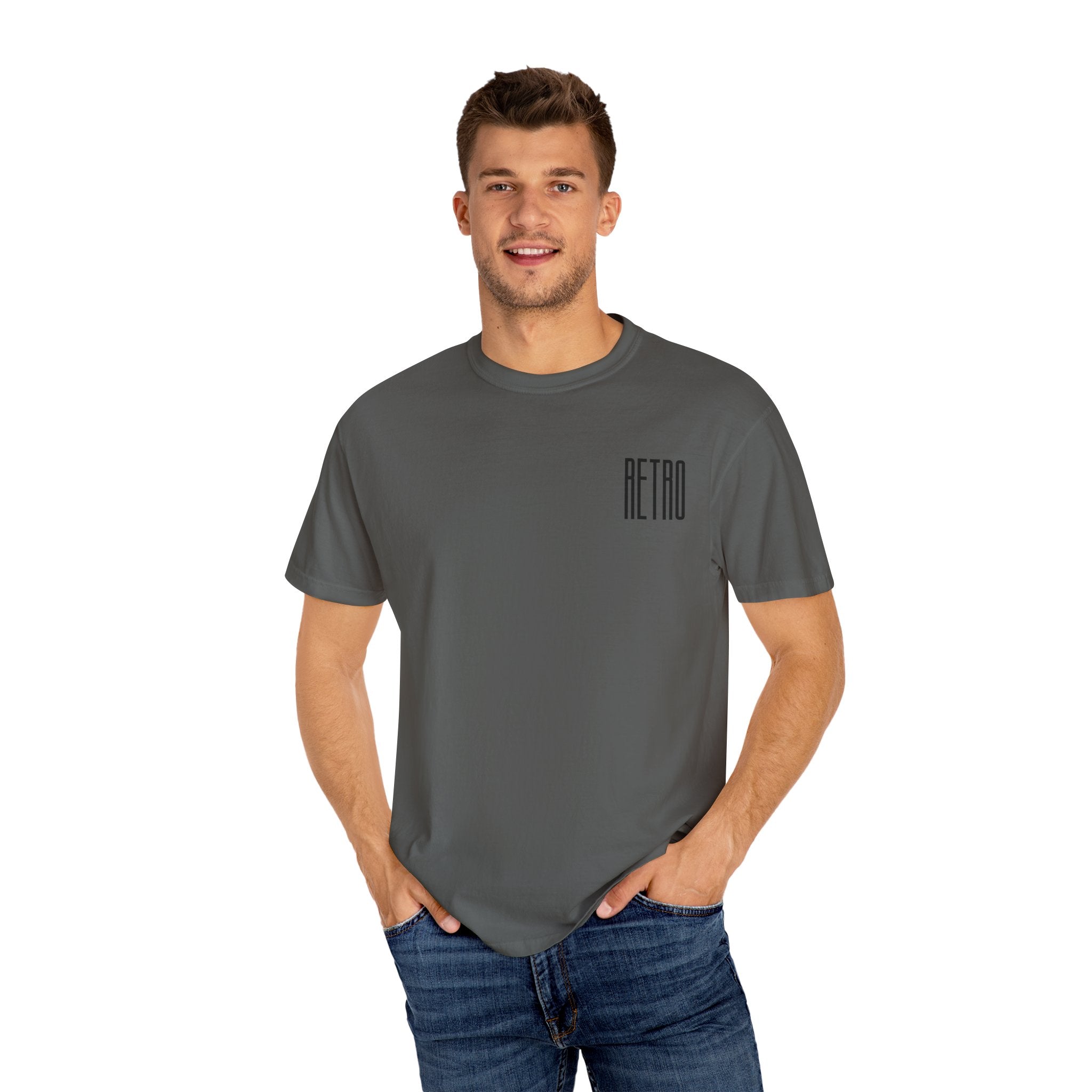 Retro Motorcycle Graphic T-Shirt - Male