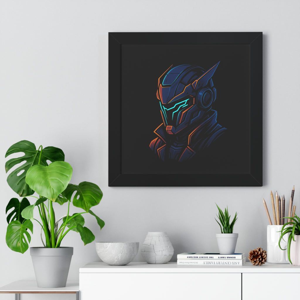 Cyberpunk Helmet Wall Art