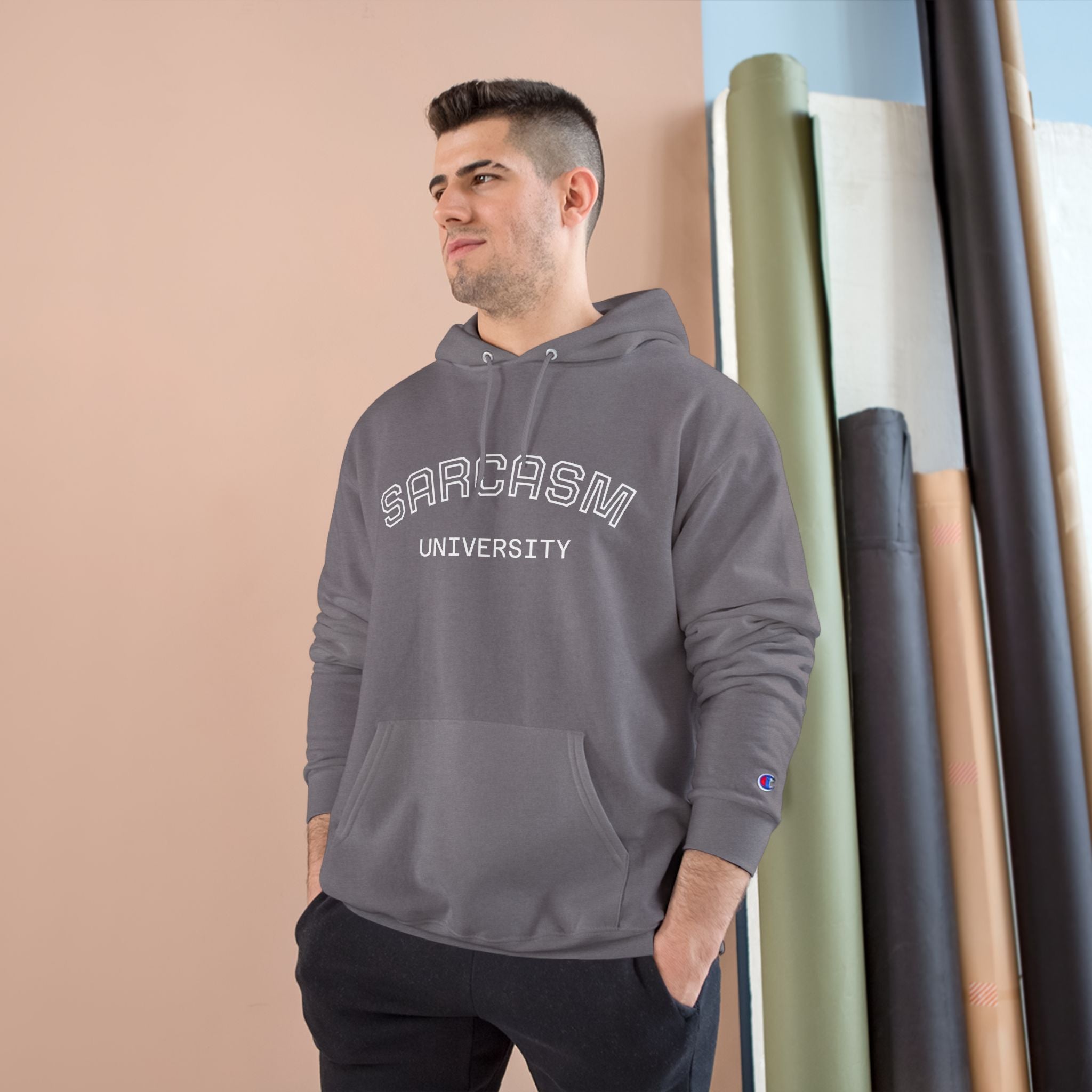 Sarcasm University Champion Hoodie - Male