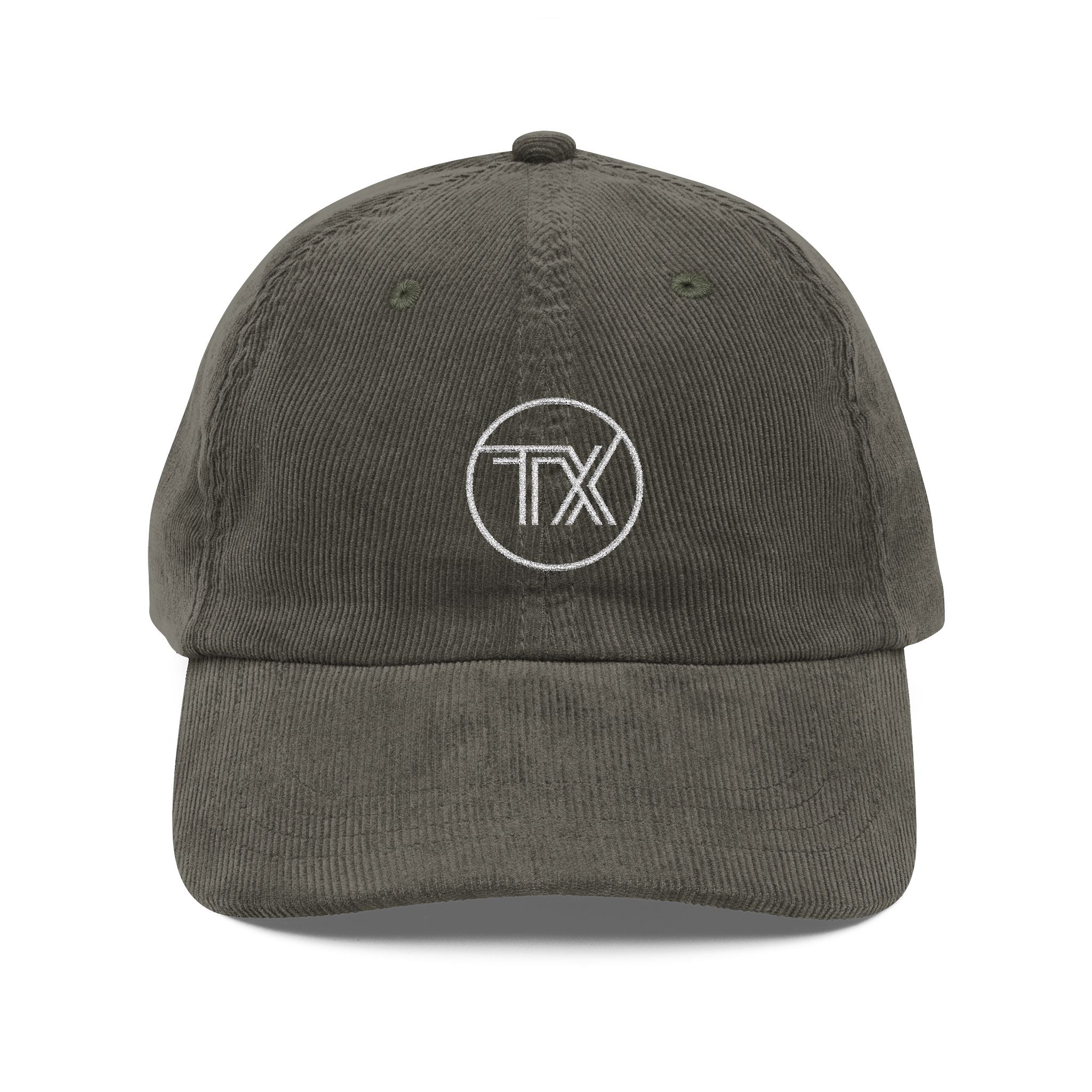 Dark gray cap with TX logo on a white background