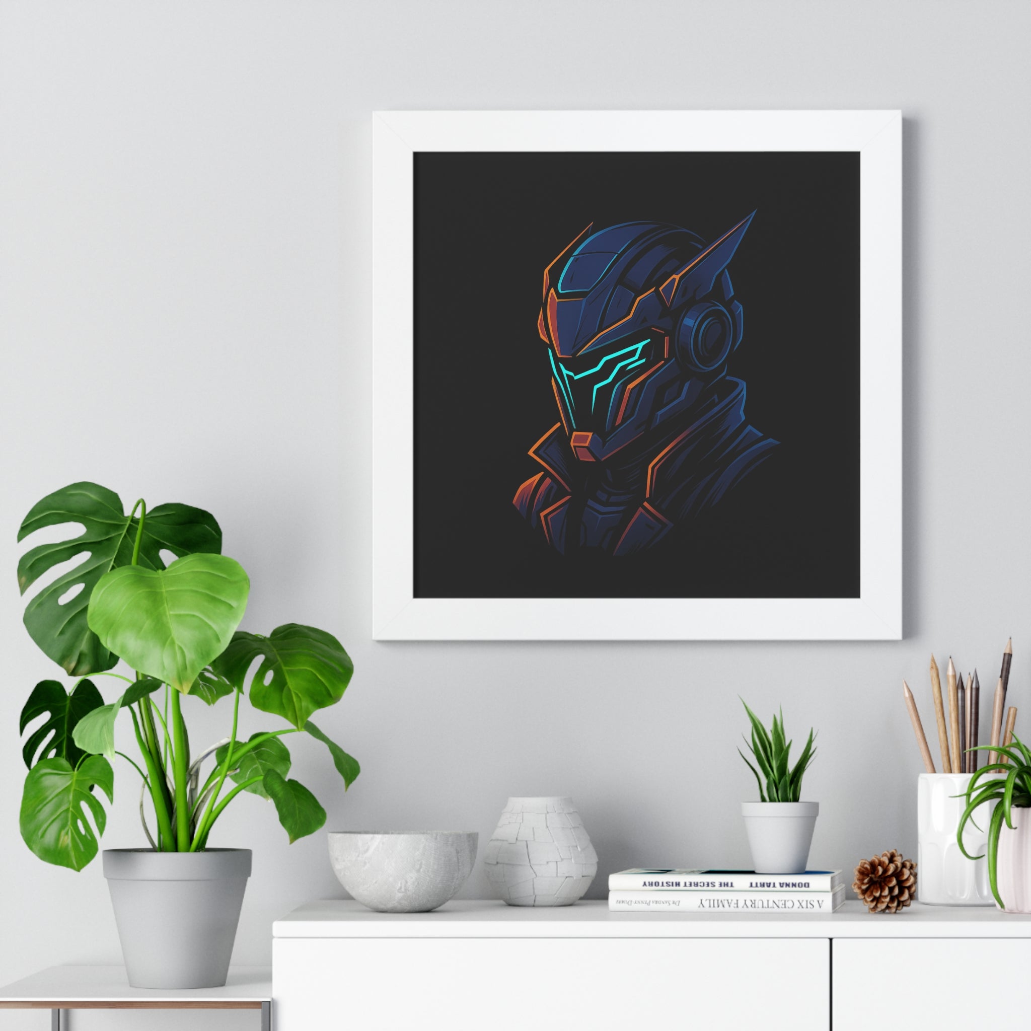 Cyberpunk Helmet Wall Art