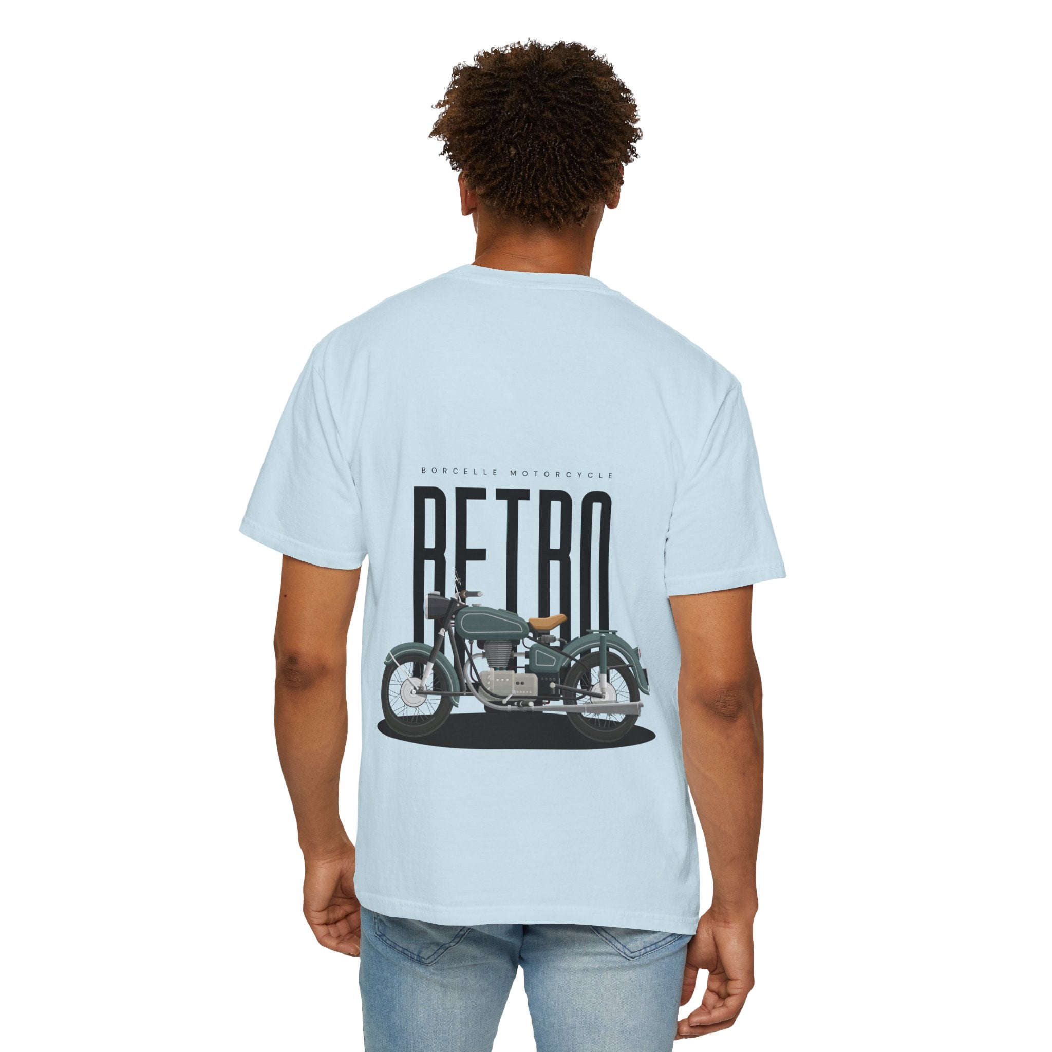 Retro Motorcycle Graphic T-Shirt - Male