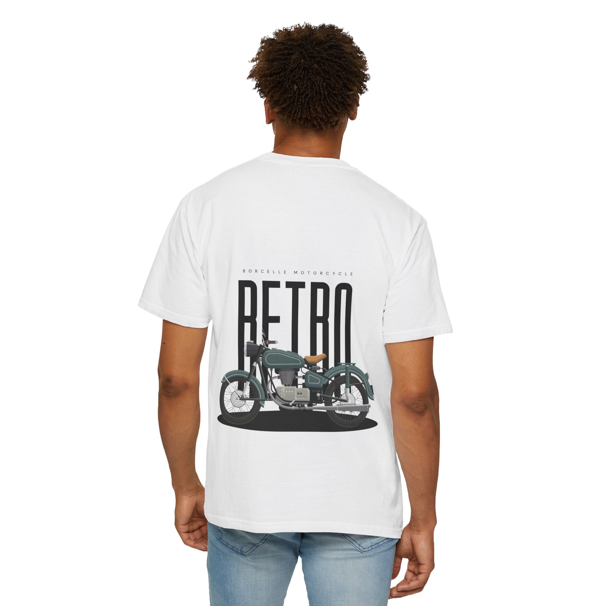Retro Motorcycle Graphic T-Shirt - Male