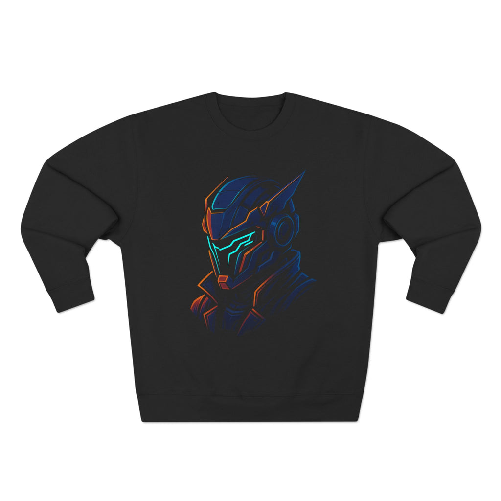 Cyberpunk Samurai Helmet Neon T-Shirt - Male