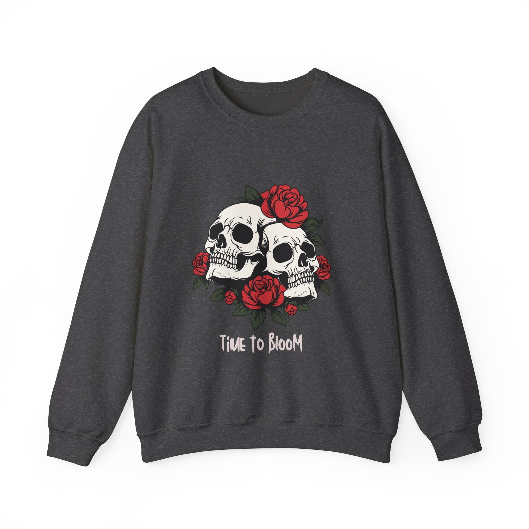 Time to Bloom Skull & Rose Women's Sweatshirt