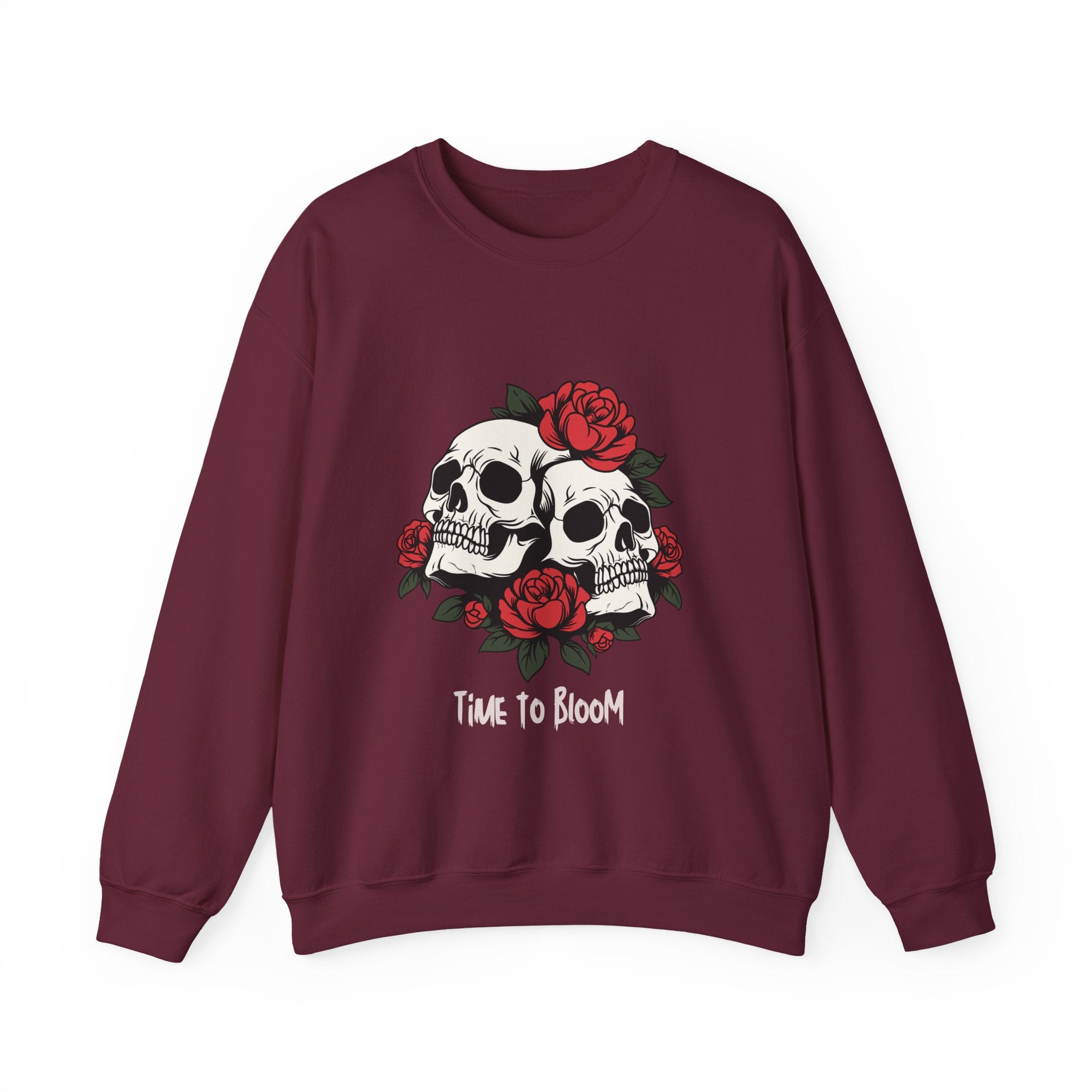 Time to Bloom Skull & Rose Sweatshirt- Male