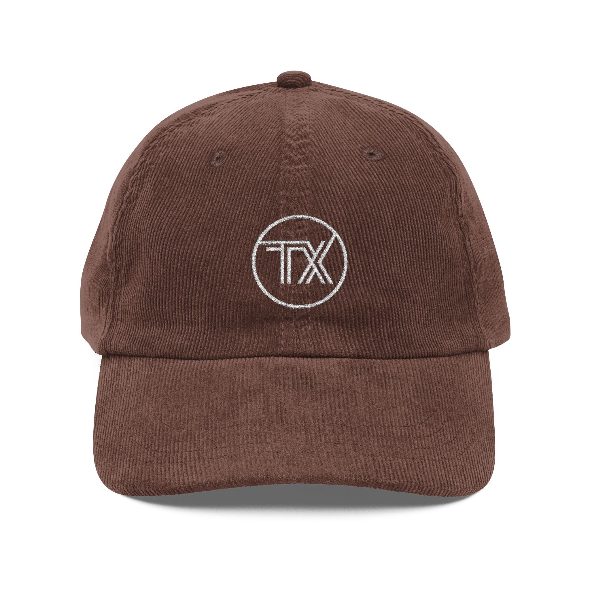 Brown cap with TX logo on a white background