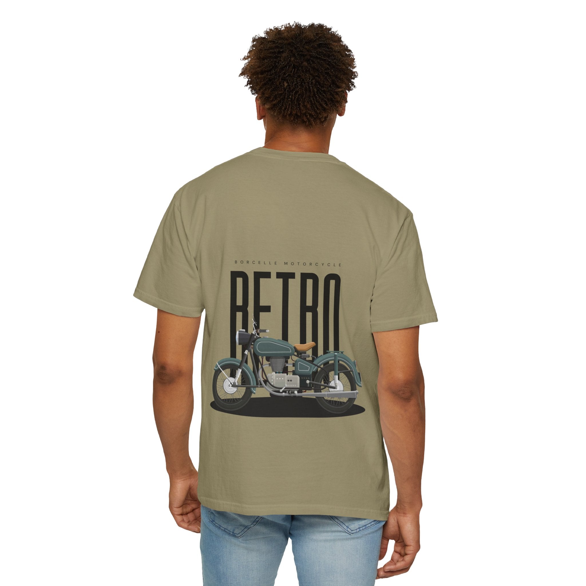 Retro Motorcycle Graphic T-Shirt - Male