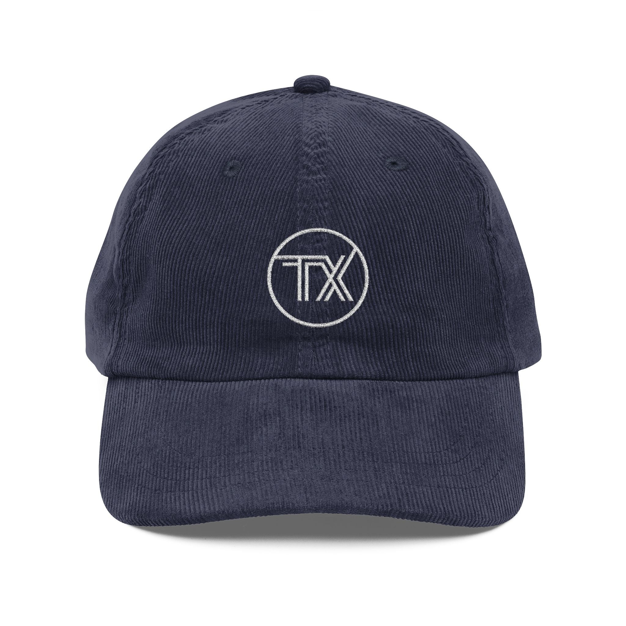 Navy blue cap with TX logo on a white background