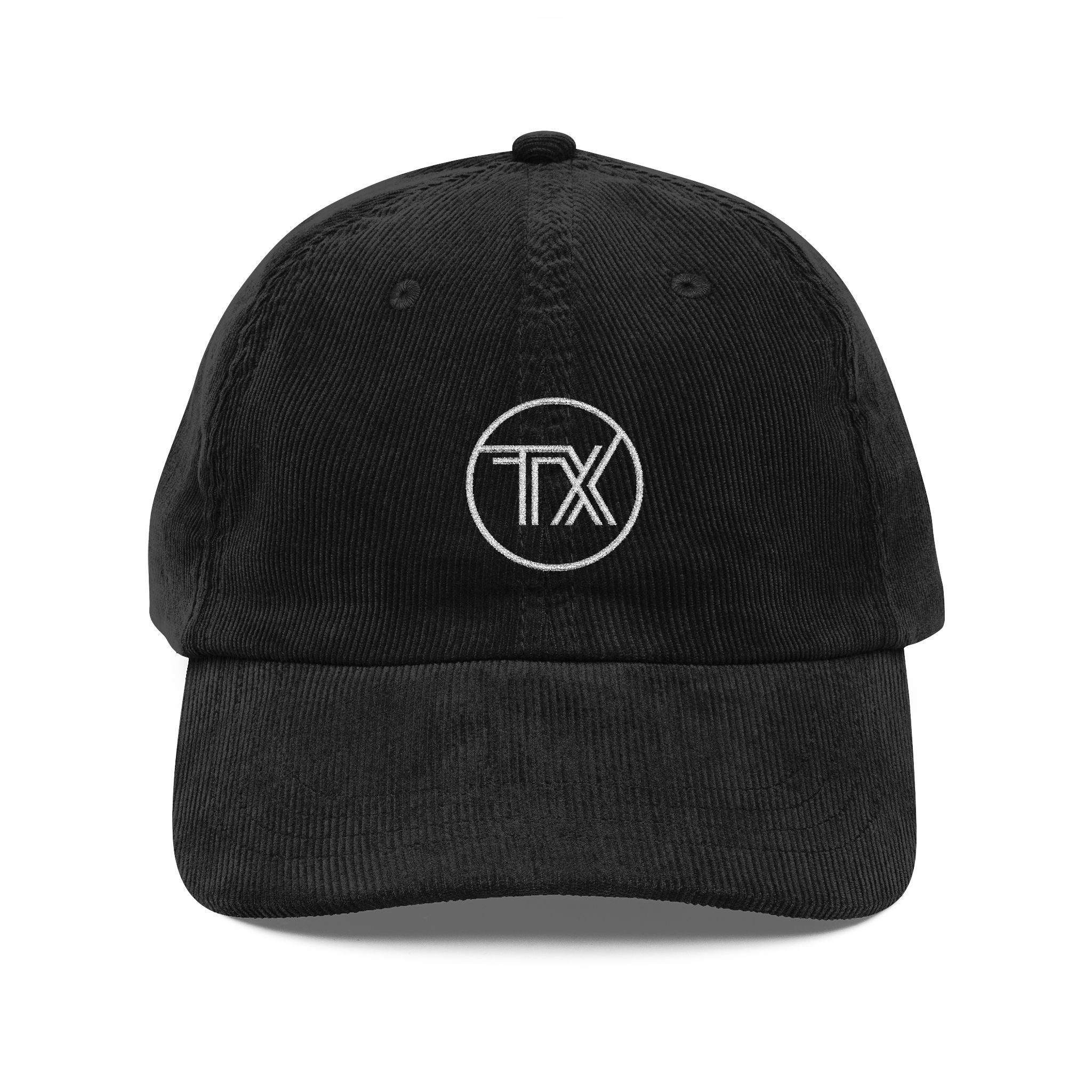 Black cap with TX logo on a white background