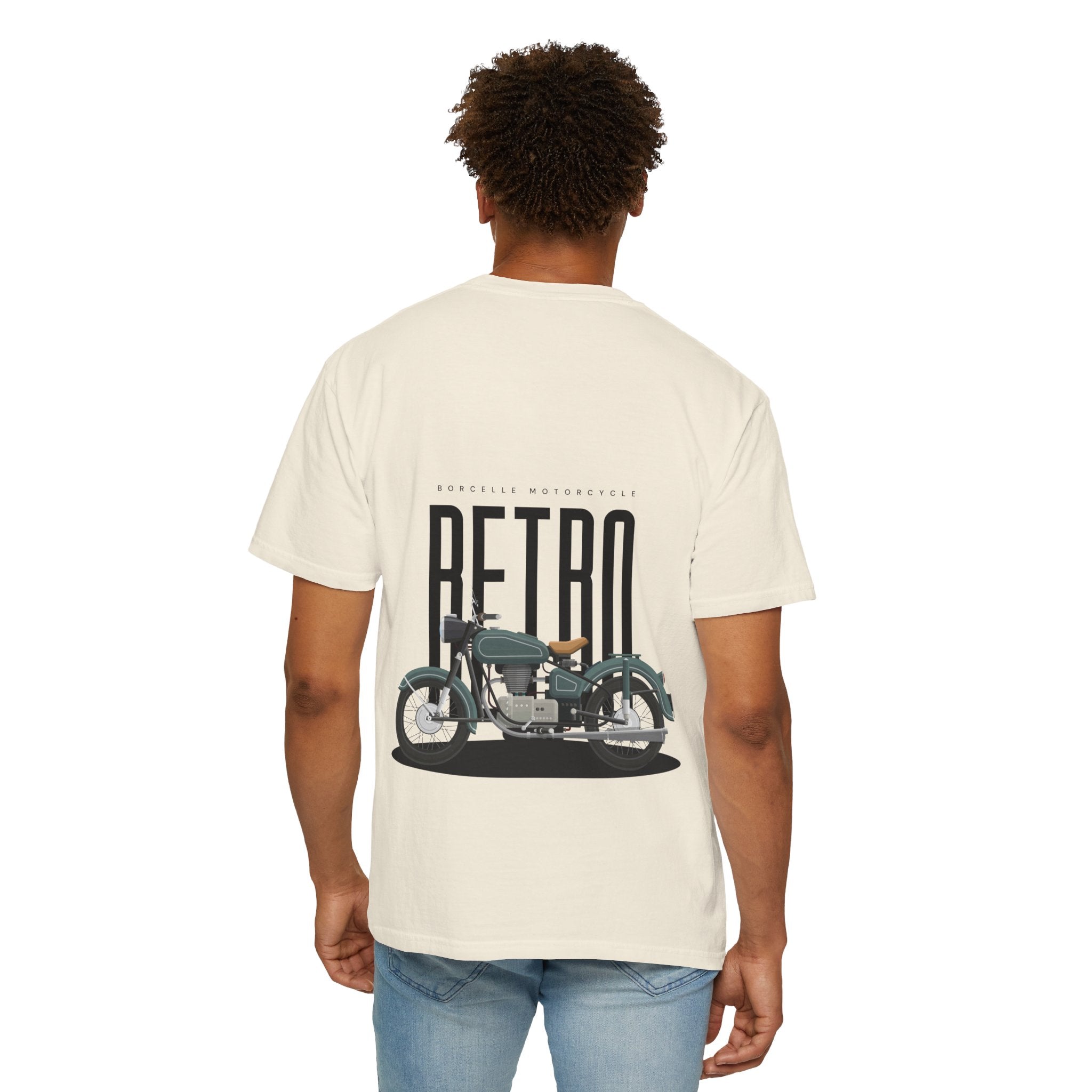 Retro Motorcycle Graphic T-Shirt - Male