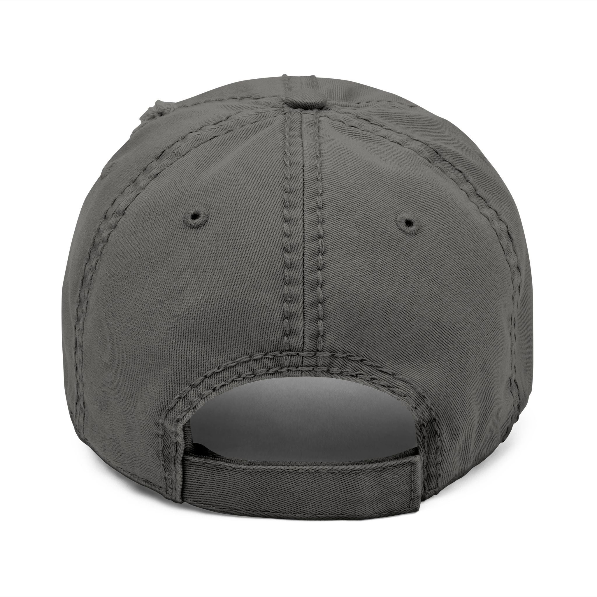 Gray cap with a plain white background